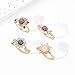 Atiptu Chunky Stackable Rings for Women Non Tarnish Boho Star Moon Knuckle Rings Purple Crystal Thumb Rings Set Fashion Jewelry Accessary (Gold)