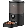 Petlibro automatic dog feeder 6l dog food dispenser with timer interactive voice recorder auto dog feeder with desiccant bag 1 4 meals dry food black transparent  urban country home decor