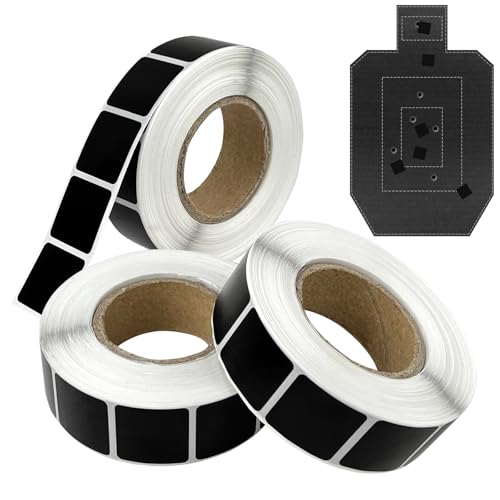 Guyuyii 1000/3000 Pcs Target Pasters – Self-Adhesive White/Black Patch Stickers for Shooting Practice Sessions and Range Use – Hole Cover Tape for Shooters, Target Maintenance and Outdoor Shooting
