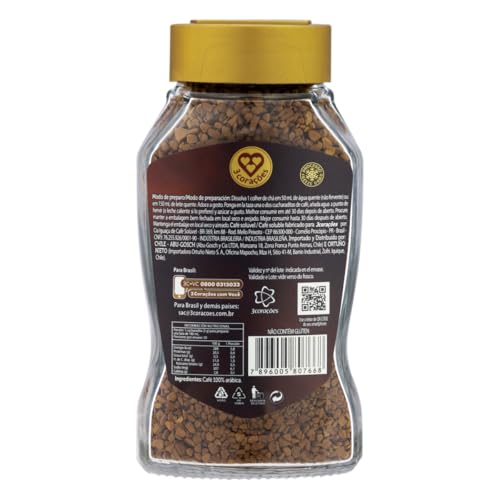 3 Corações Café Solúvel Liofilizado, Vidro 100G