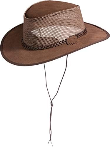 Monterey Bay Crushable Leather Breezer Western Hat Mocha