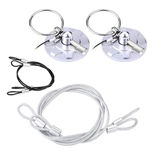 Akozon Hood Pins- Hood Pin Clip,Hood Pin Kit Universal CNC Aluminum Car Vehicle Racing Hood Pins Kit for Car 2pcs Hood Latches Hood Lock Catch Latches Kit (Silver)