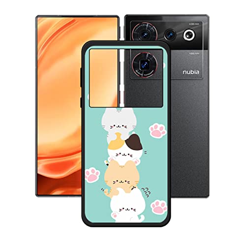 LCEHTOGYE Case for Nubia Z50 Ultra, Slim Shock-Absorption Anti-Scratch Black Soft TPU Bumper Protective Phone Case Cover for Nubia Z50 Ultra (6,8
