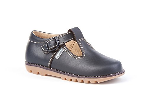 Zapatos Pepitos para niños Todo Piel mod.670. Calzado infantil Made in Spain, Garantia de calidad. (22, Azul Marino)