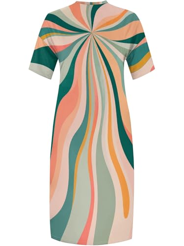 Image of PinkPatty Women's Oversize V Neck Short Sleeve Maxi Dress with Pockets
