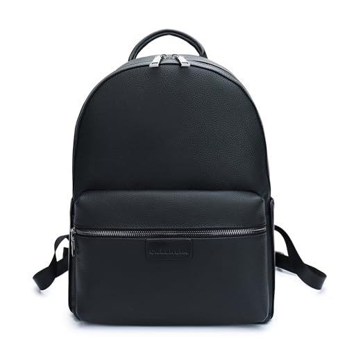 Sac à dos Carlheim Cross-Wear Kai design minimaliste en cuir véritable noir luxe