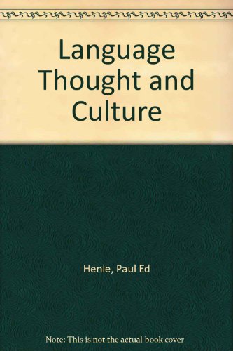 Language Thought and Culture B001QXU01E Book Cover