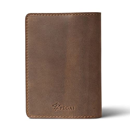 Pegai Personalized Passport Cover 100% Soft Touch Rustic Leather, Travel Document Holder Organizer Case, Slim And Lightweight Minimalist Design (Sand Brown) #TOP7