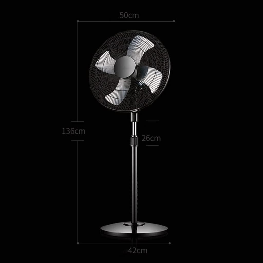 Pedestal Fan with Built-in Timer, Black Features Oscillating Movement and Adjustable Height