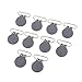 Produktbild F Fityle 10er/Pack Hosenträger Schnullerclips Set Schnullerketten Clips T-Clip Baby Clip, 37 x 30 mm - Grau, wie beschrieben