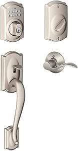Schlage Plymouth Handleset - Satin Nickel Left-Handed Door Lever