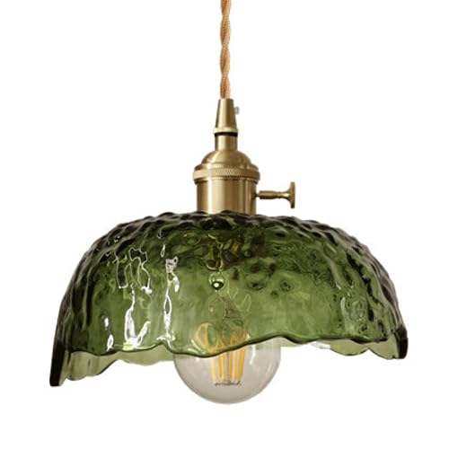 KLXSIVU Flush Mount Lighting Fixtures, Nordic Style Pendant Lamp, Personalized Glass Chandelier Lampshade, Balcony Bedroom Decoration Light, E27 Base Single-Head Hanging Light