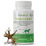 FloraPet Integratore Articolazioni Cane Anziano e Adulto, Formula Vegetale con Artiglio del Diavolo, Boswellia, Curcuma, PEA e Omega 3, Ossa e Mobilità, 60 Compresse Made in Italy