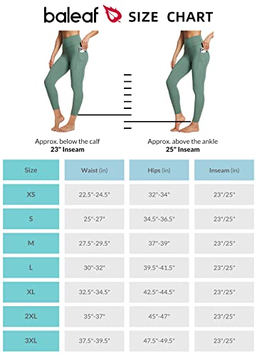 Baleaf 7/8 Workout Athletic Leggings For Women High Waist Soft Yoga Running Petite Ankle Pants With Deep Pockets Green Xl #TOP5