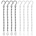 Zuzer 16pcs Cadena de Gancho Negro Plata Cadenas de Metal para Colgar Lamparas Maceta(58cm)