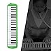 Melodica 37 Keys Keyboard Wind Musical Instrument Professional Portable Blowpipe Melodica Training Suitable for Beginners Professional Training (Green)
