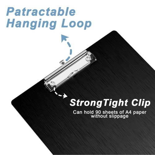 Hongri MC-A4-01-BLACK Aluminum Clipboard, Black Clip Board, Metal Construction Clipboards thumb #2