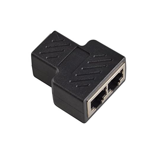 Conectores Splitter RJ45 Adaptador 1 a 2 Ethernet Splitter Coupler Enchufe doble HUB Interface Contacto Modular Plug Connect Red LAN Internet Cat5 Cat5e Cat6 Cat7 Cables para PC portátil