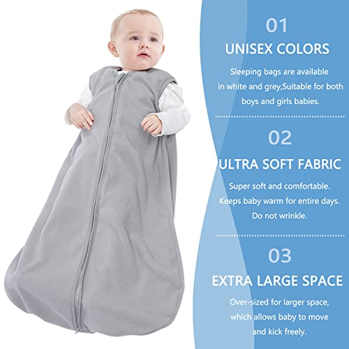 BSTOPPT Saco de dormir Micro-Fleece para bebês de 0 a 3 meses para todas as estações Saco de dormir