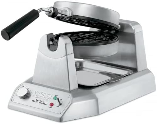MBH - Máquina de gofres profesional WARING simple para gofres redondos hostelería. Gofrera industrial eléctrica para cafetería, bar y restaurante.