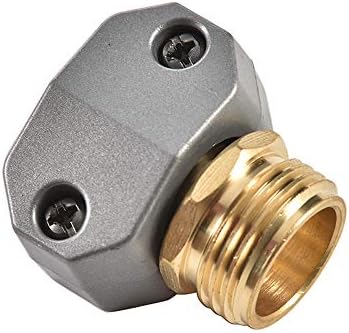 Zinc and Brass Male Clamp Coupling,Fits 3/4" or 5/8" Garden Hose Repair Fitting