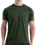 Top 10 Picks for the Best Swim Shirt for Fat Guys 8 Roadbox Men's Rash Guard Short Sleeve, UPF 50+ UV Sun Protection Swim Shirts, Quick Dry Lightweight Water Surf Beach T-Shirt Dark Green