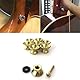 CAASFOOY 12 Stück Gitarrengurt Knöpfe, Metall Gitarrengurt Schlösser, Gitarren Gurtsicherungen, für Klassische Elektrische Akustik Gitarre Bass Ukulele