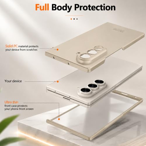 Image of TechTrendz Hard PC Ultra Slim Matte Case for Samsung Galaxy Z Fold 8 Ultra,Shockproof Anti Scratch Protective Cover with Wireless Charging Compatible with Z Fold 8 Ultra 5G (Titanium Gray)
