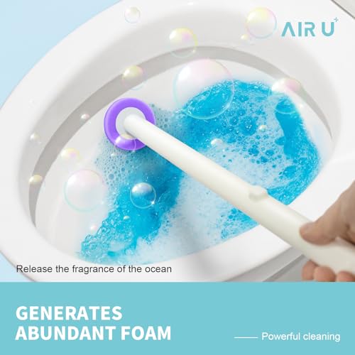 Image of 48 Count Disposable Toilet Brush Heads, Toilet Bowl Wand Refills for Toilet and Bathroom Cleaning, Purple Lavender Fragrance, Not Suitable for Electric Toilet Brushes