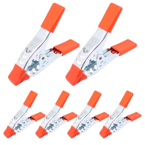 Image of 6Pcs 6 Inch Spring Clamps, Heavy Duty Metal Strong Clips Clamps (Orange)