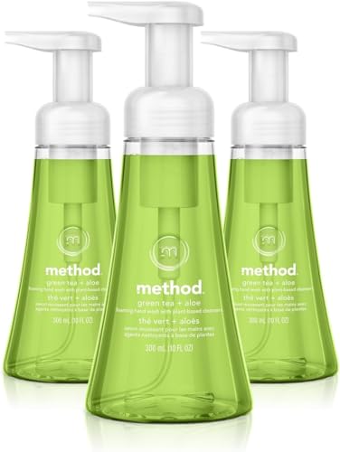 Method Foaming Hand Soap, Green Tea + Aloe, 10 Ounce (Pack of 3) - image 1