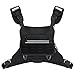 flintronic Chaleco para Correr, Reflectante Running, Bolsa de Pecho para Exterioresm, Correas Ajustables para el Hombro, con Bolsillo el Pecho, Teléfonos de Hasta 6,7"(Negro)