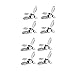 Buyless Fashion 1” Heavy Duty Metal Clips Great for Suspenders, Pacifiers, Bib Clips, Toy Holder Or Mitten Making – 8 Clips
