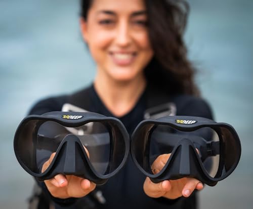 Radical Scuba Diving Mask - Black (Small)