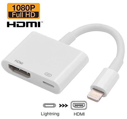 XVZ Lighting to HDMI Adapter Cable, Digital AV Adapter 1080p Sync Screen HD