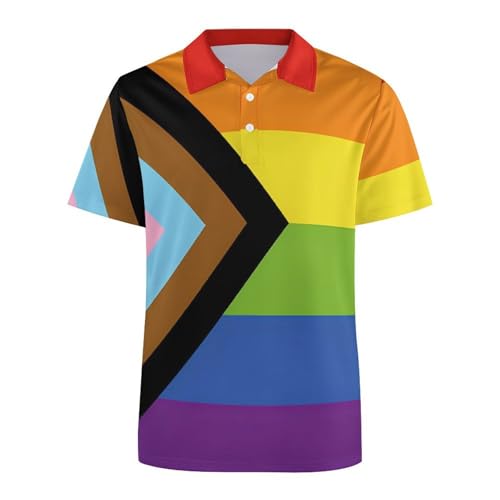 Camiseta polo de mujer LGBT con bandera arco iris luce tu orgullo trans 5