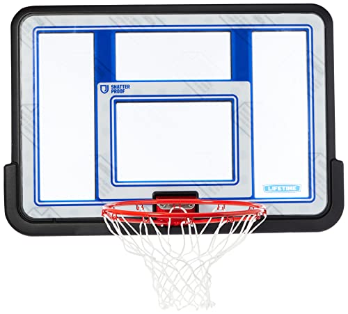 Lifetime 73650 44 Inch Shatterproof Backboard And Rim Combo Kit #TOP1