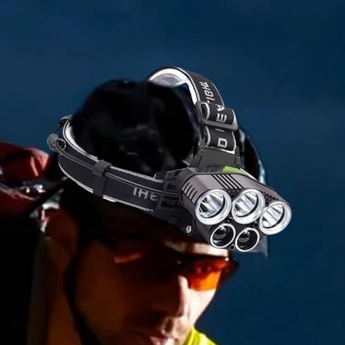 Linterna frontal ajustable y ligera para correr y acampar sin molestias 4