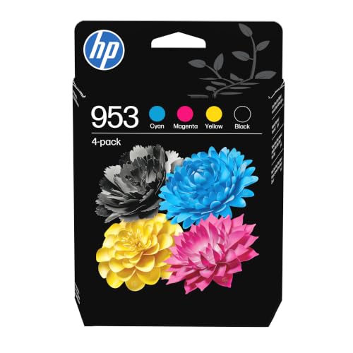 HP 953 Negro, Cian, Magenta, Amarillo, Pack de 4 Cartuchos Tinta Originales