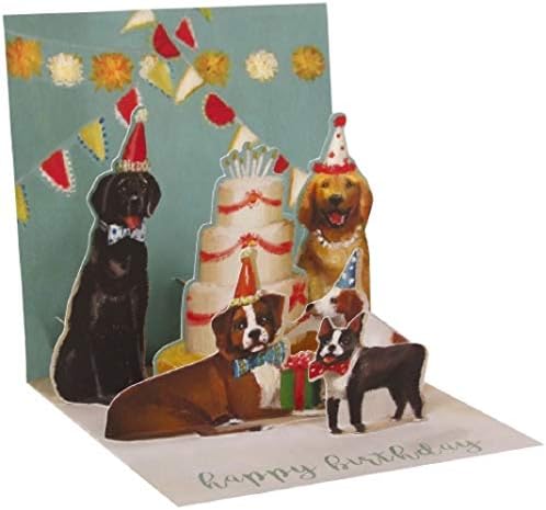 Spectacular 3D Party Dogs Scene Daughter Birthday Card – Love Kate's