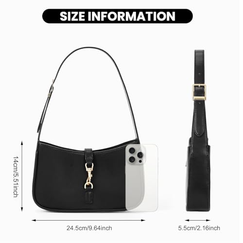Image of JQWSVE Shoulder Bags for Women Burgundy Purse Trendy Small Handbag Faux Leather Shoulder Purse Everyday Bag