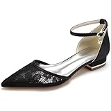 Ballerines élégantes pour femme, ces chaussures plates à bout pointu offrent un look romantique et sophistiqué pour toutes les occasions spéciales