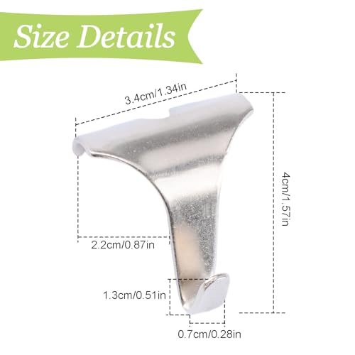 Image of 20Pcs Picture Rail Hooks, Picture Rail Hangers Heavy-Duty Molding Hanging Hooks for Wall Hanging Exhibition Art Gallery(Silver)