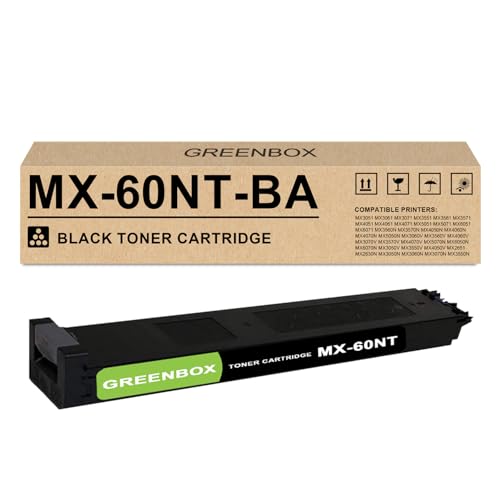 Cartouche de toner Sharp MX-60NT MX-60NTBA compatible imprimante MX-2630 MX-3050 GREENBOX Noir