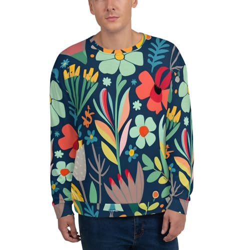 Sweatshirt imprimé graphique au motif géométrique audacieux et coupe moderne stylée