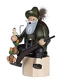 KWO Sitting Duck Hunter Forester German Wood Christmas Incense Smoker Germany