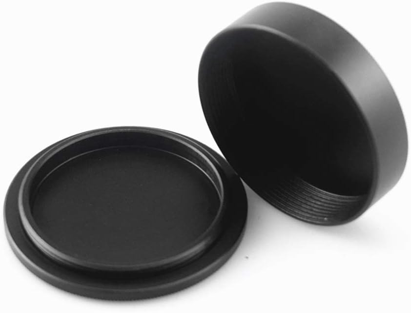 Rear Lens Cap Cover + Camera Front Body Cap for Leica L39 M39 39mm （Material: Metal Space Aluminum）