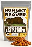 HUNGRY FOR BEAVER Gourmet Trail Mix - Save a Tree EAT BEAVER - Funny Gag Gift Ideas for Men - Premium Snack Mix for Adults - Funny Gag Gifts for Brother - Dirty Santa Naughty Stocking Stuffer for Adults