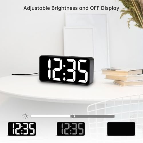 image for DreamSky Small Digital Alarm Clock for Bederoom, Large Big Numbers Dis