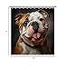 Ganshan Bi Funny English Bulldog Dog Shower Curtain for Bathroom Home Decor Dog Puppy Pet Animal Print Bath Curtains with 12 Hooks 72x72 Inch Style 8